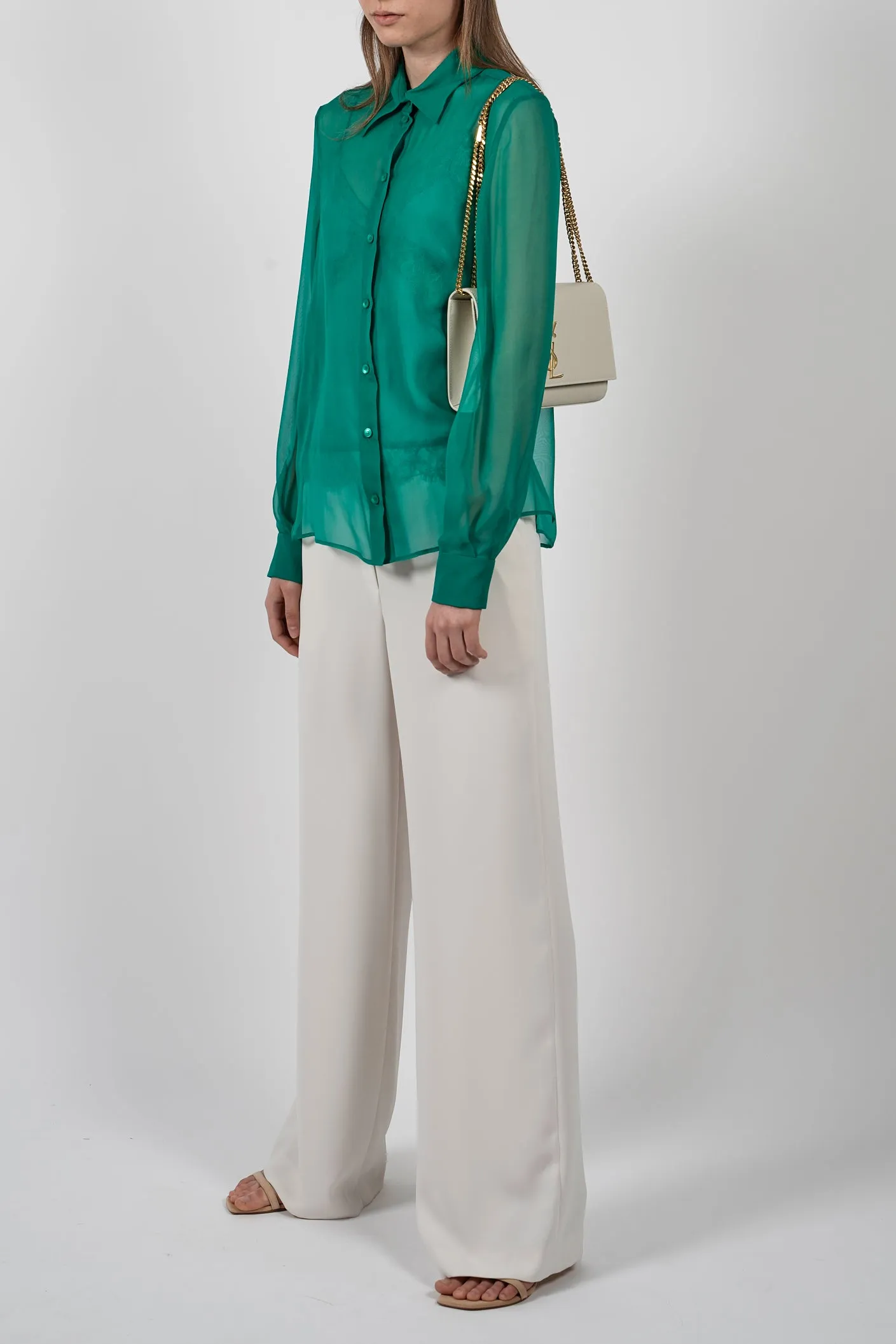 Alberta Ferretti Lace Detailed Shirt