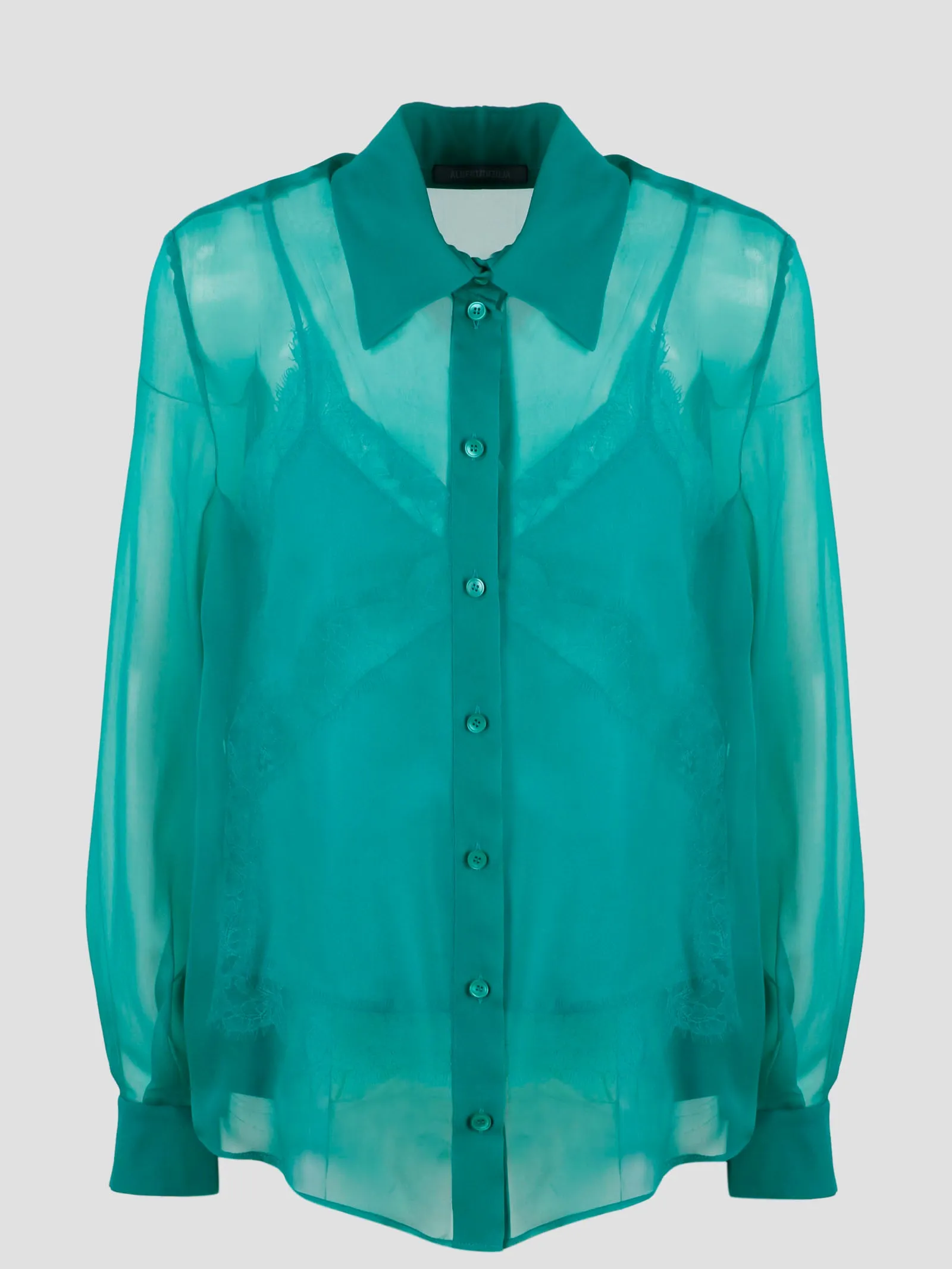 Alberta Ferretti Lace Detailed Shirt