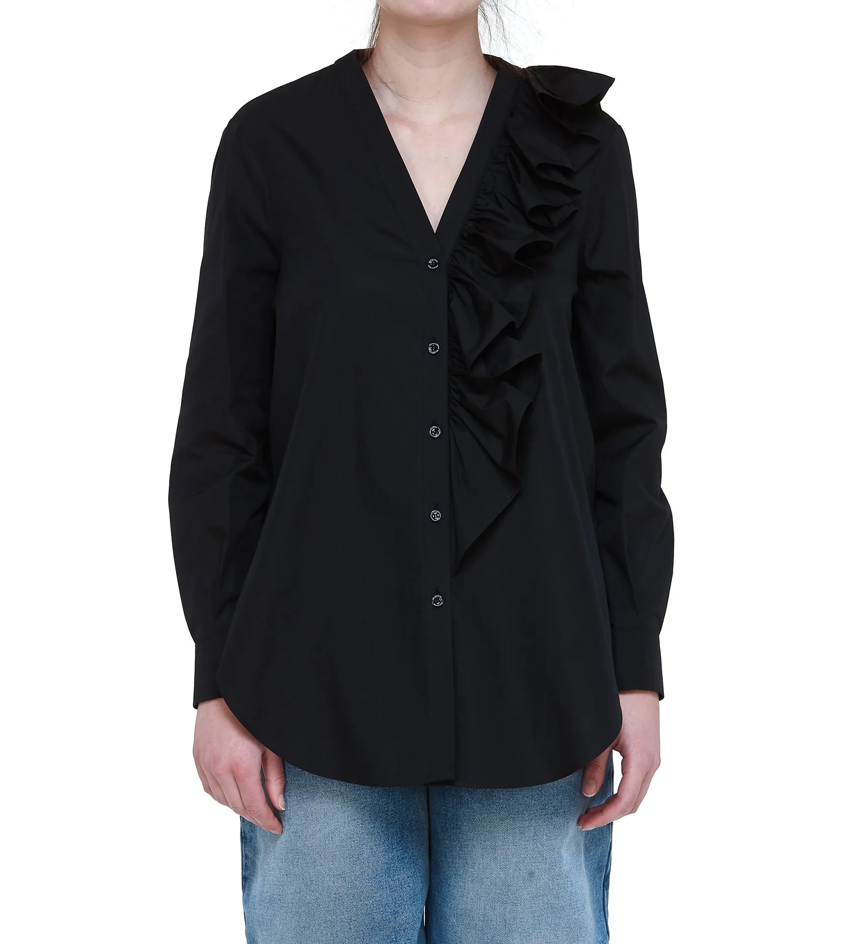 Alexander McQueen Asymmetric Ruffle Shirt