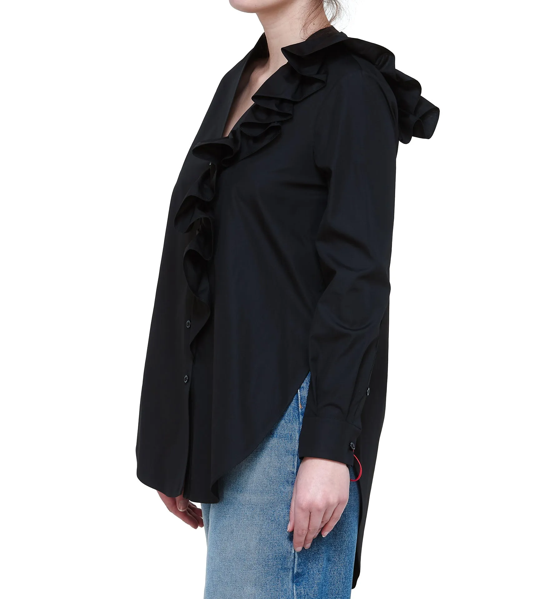 Alexander McQueen Asymmetric Ruffle Shirt