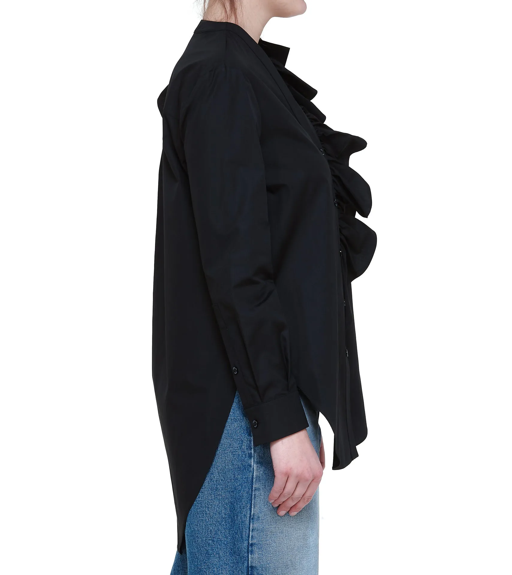 Alexander McQueen Asymmetric Ruffle Shirt
