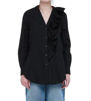 Alexander McQueen Asymmetric Ruffle Shirt