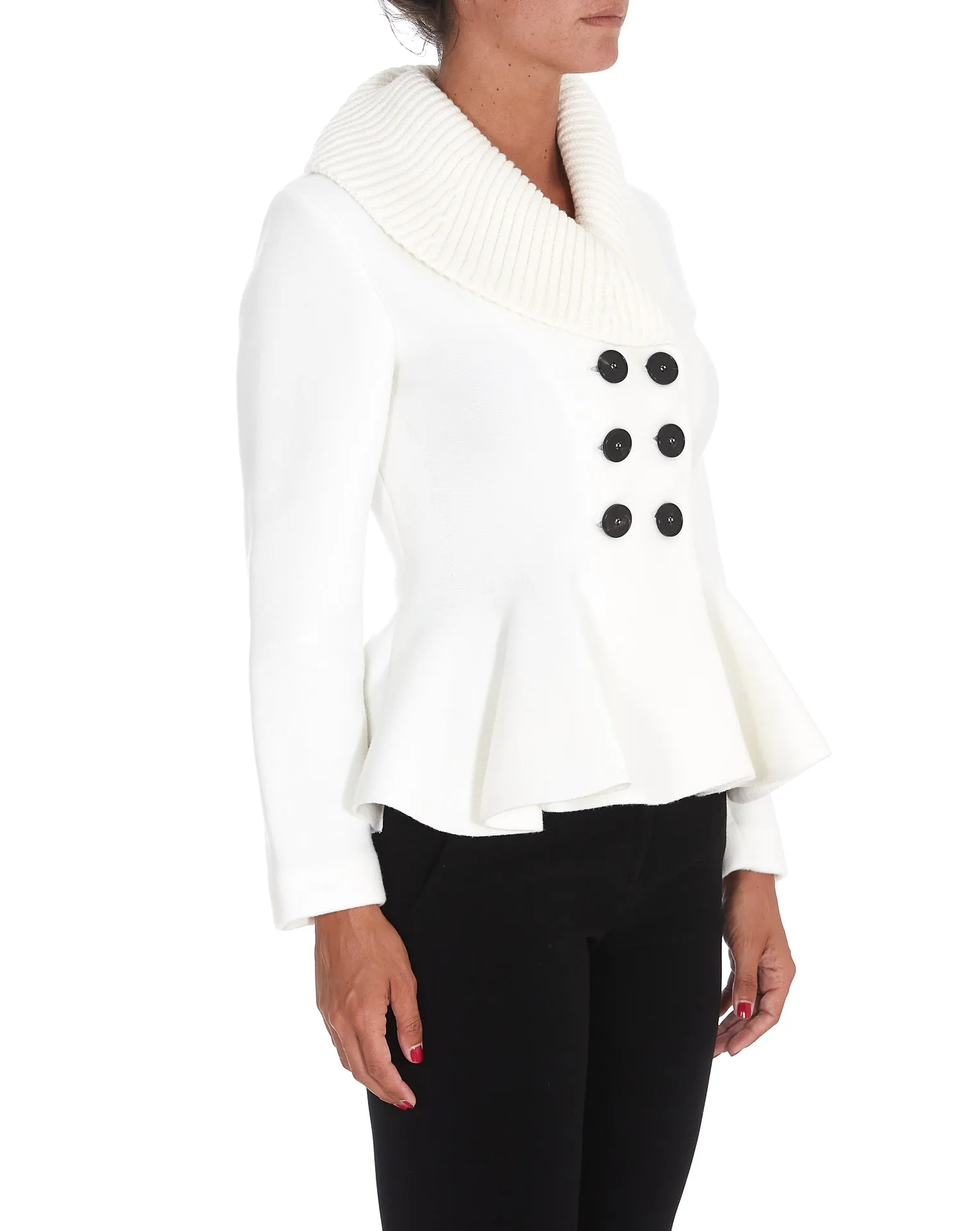 Alexander McQueen Peplum Knit Jacket