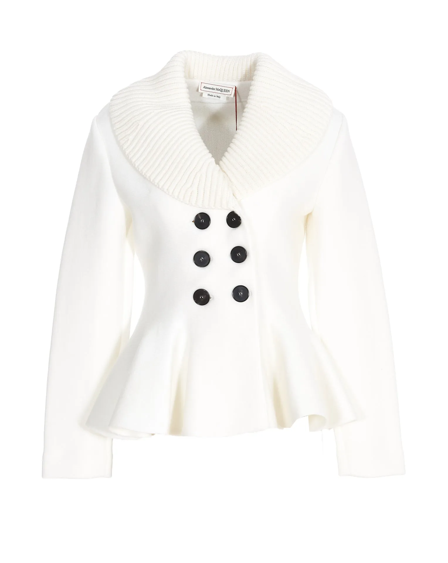 Alexander McQueen Peplum Knit Jacket