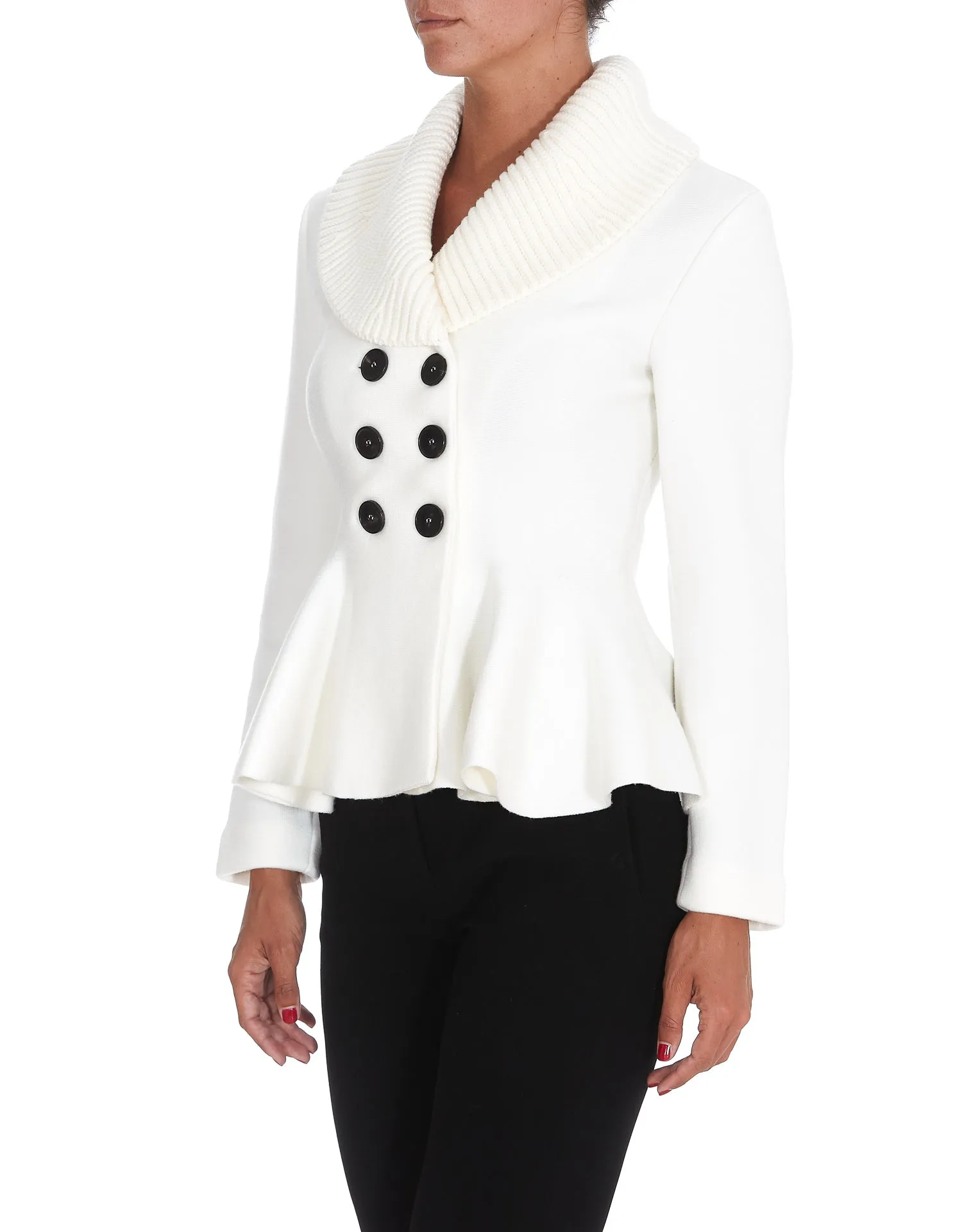 Alexander McQueen Peplum Knit Jacket