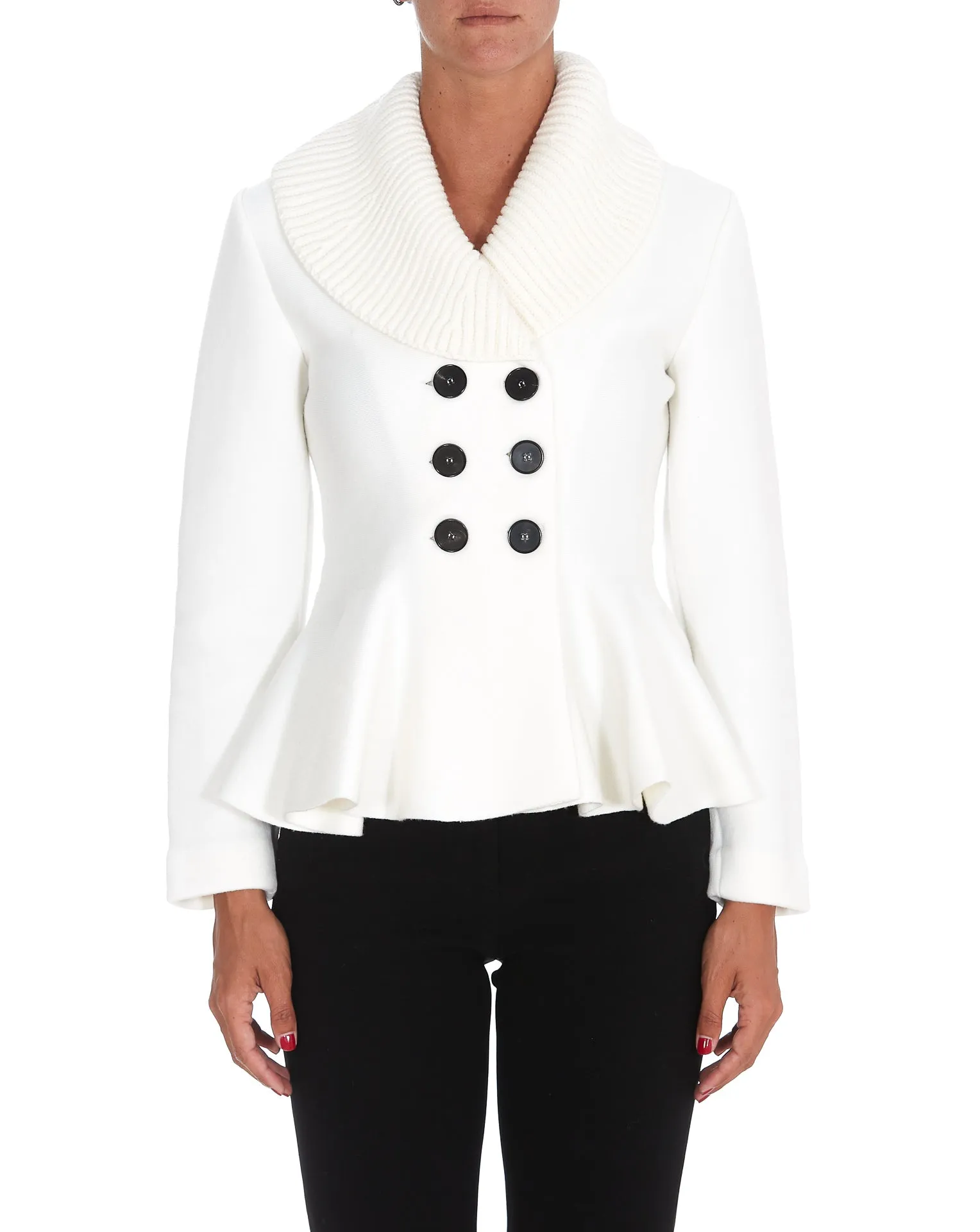Alexander McQueen Peplum Knit Jacket