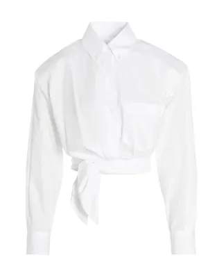 Alexandre Vauthier Poplin Wrap Shirt