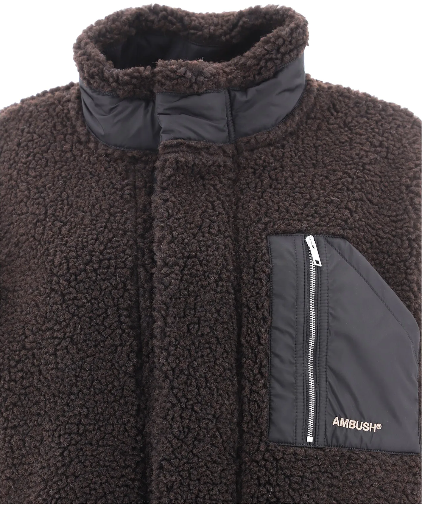 Ambush Logo Print Teddy Jacket