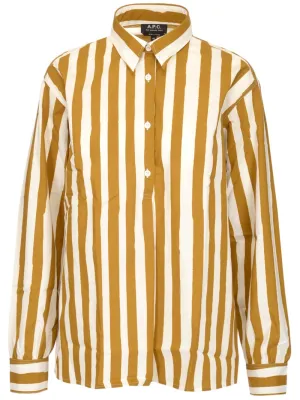 A.P.C. Striped Button-Up Shirt