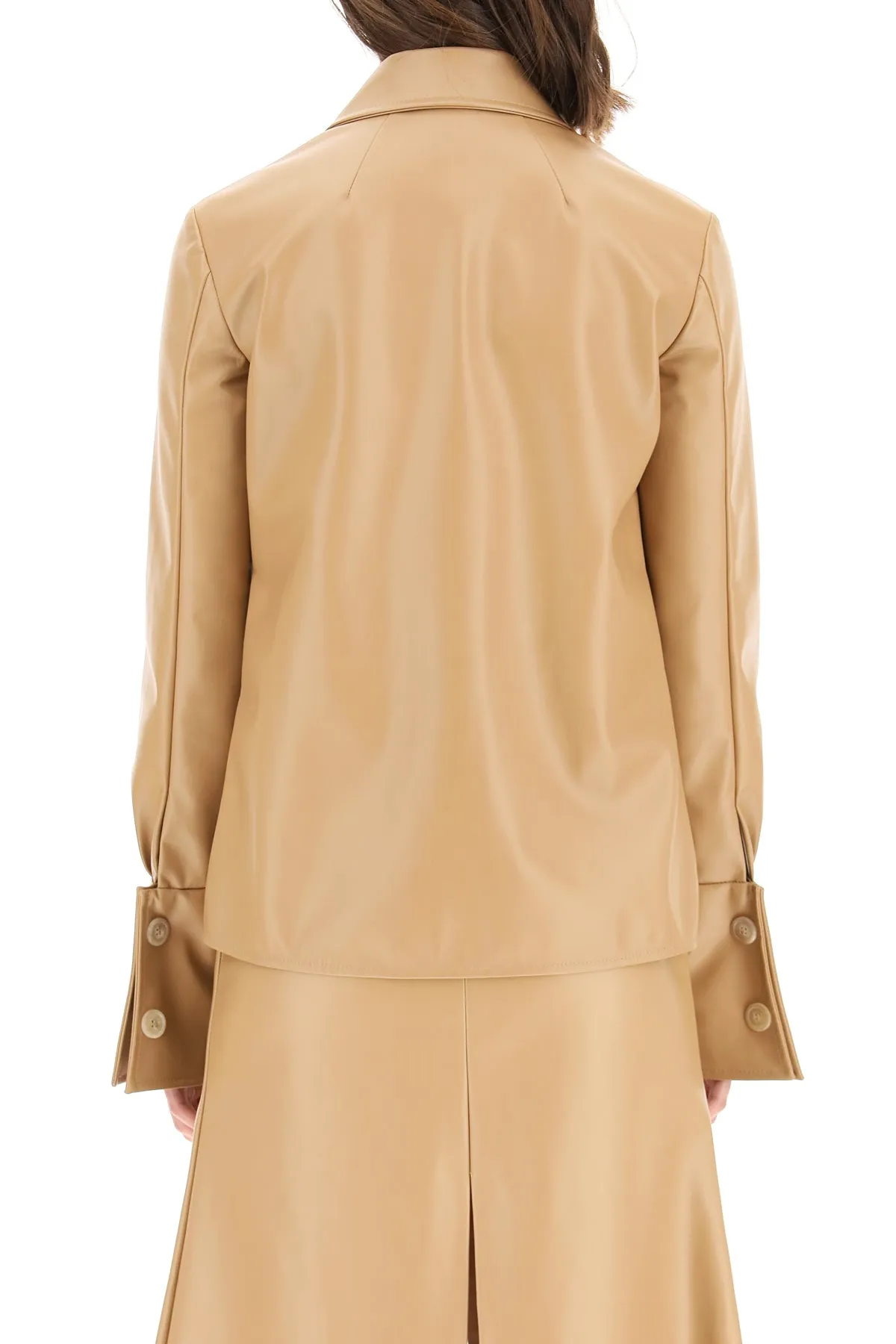 A.W.A.K.E. Mode Faux Leather Shirt