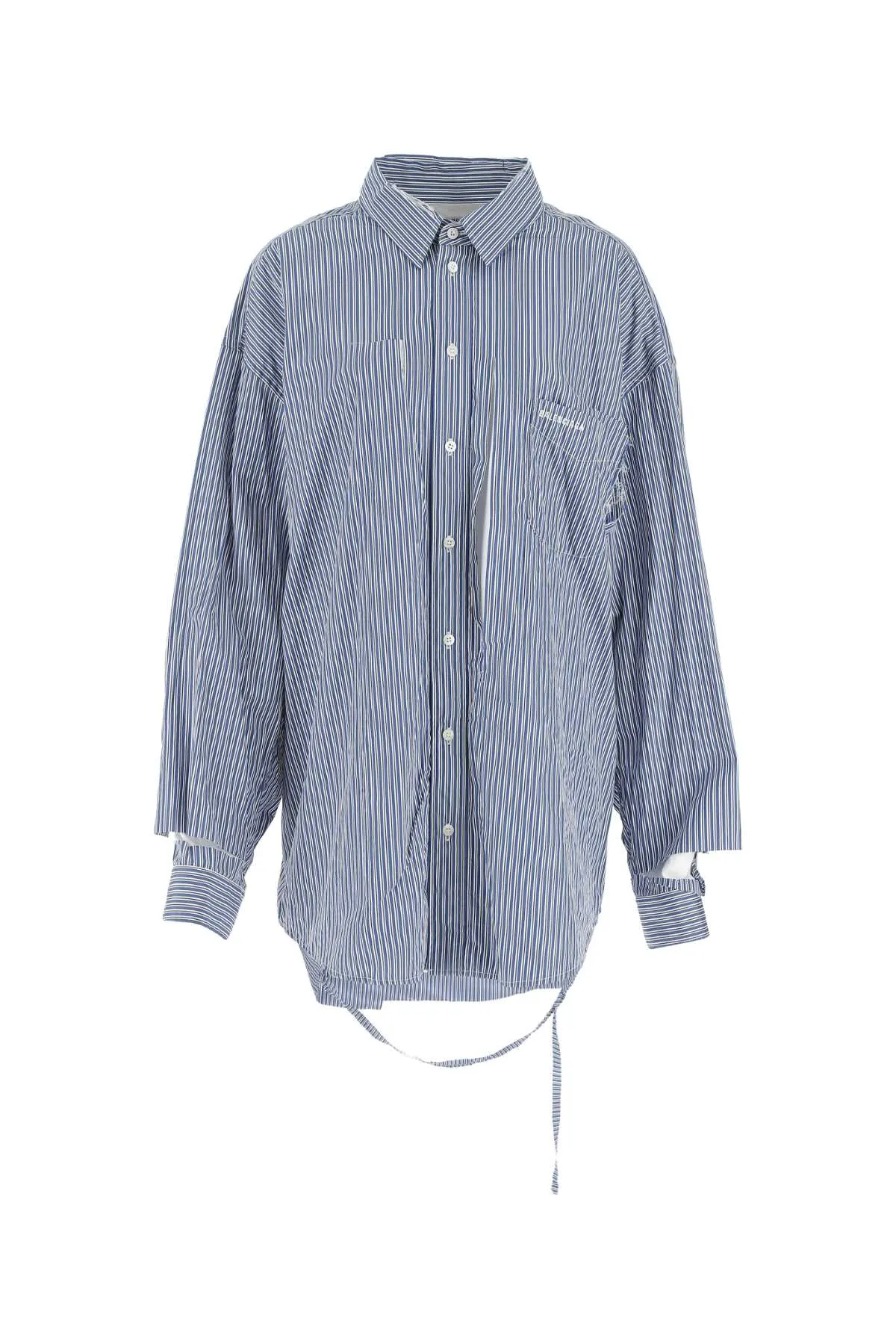 Balenciaga Destroyed Striped Shirt
