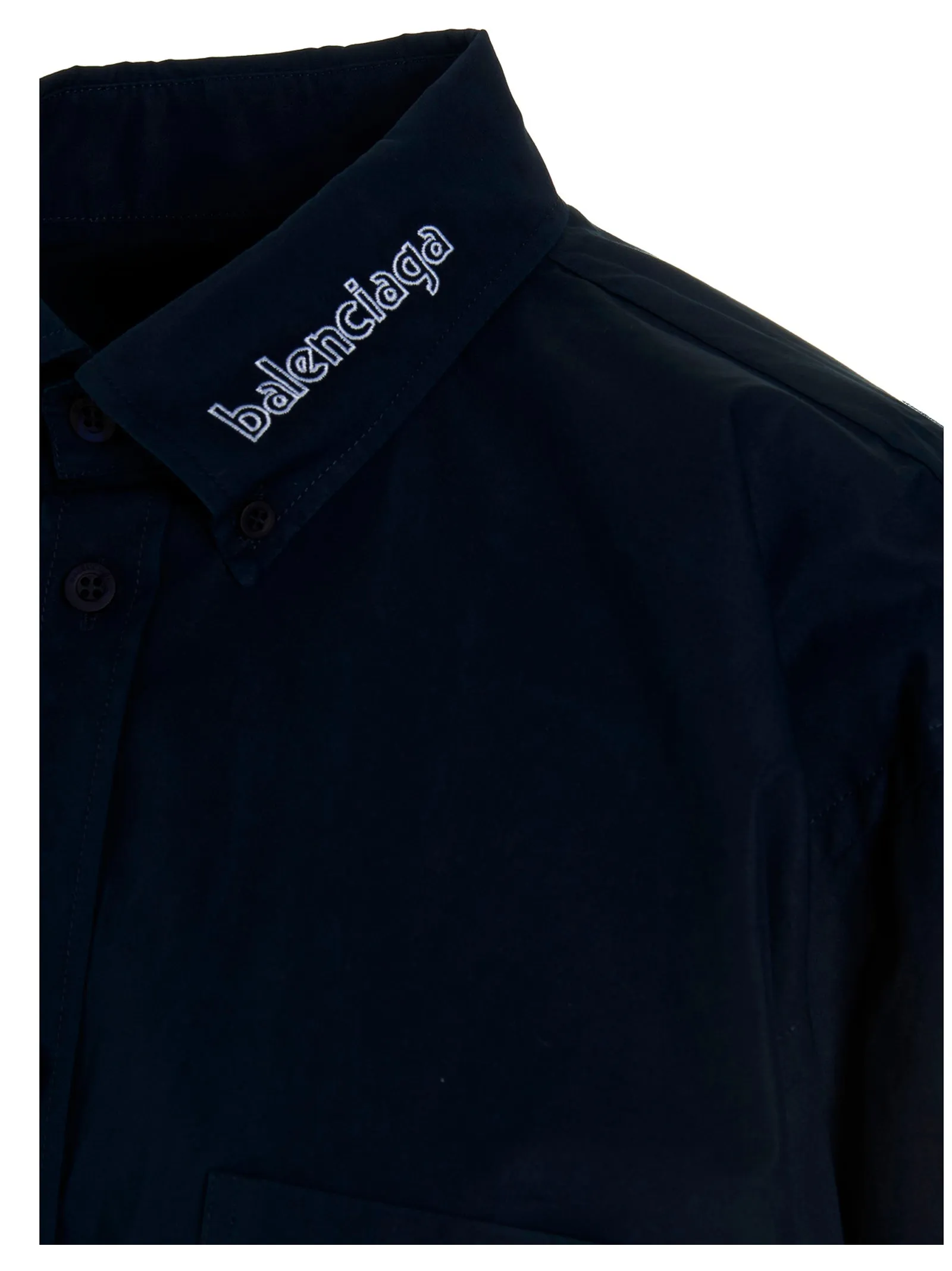 Balenciaga Logo Embroidered Shirt