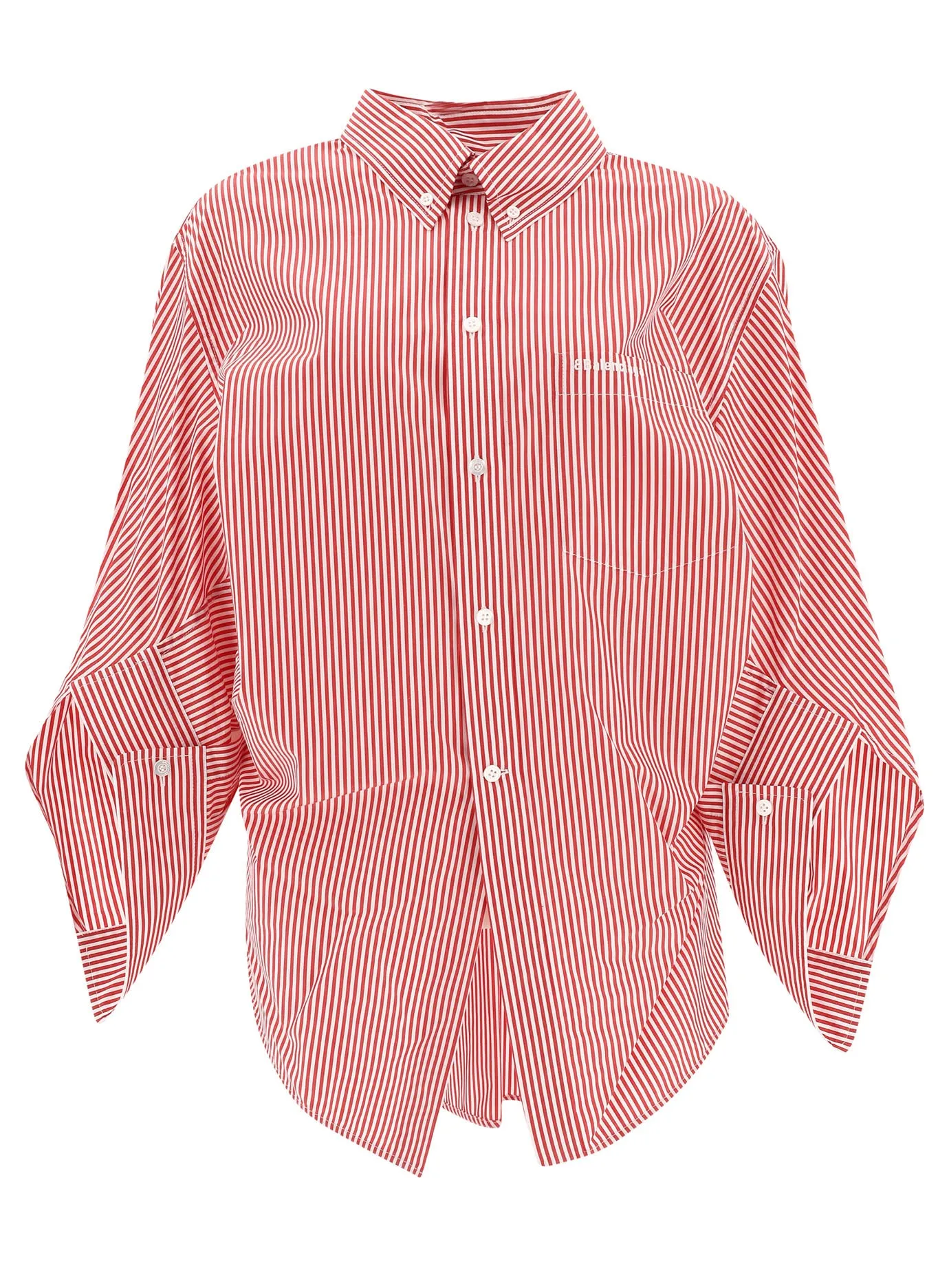 Balenciaga Logo Embroidered Stripped Shirt