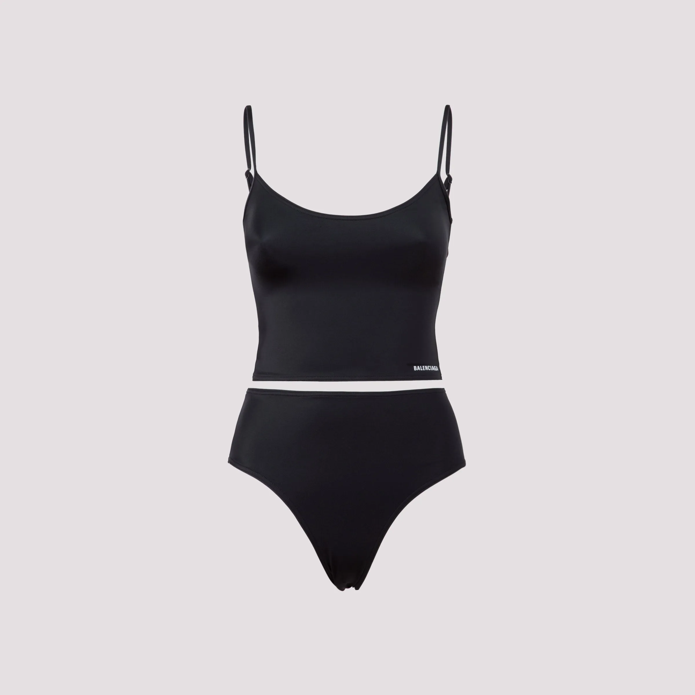 Balenciaga Logo Printed Two-Piece Swimsuit