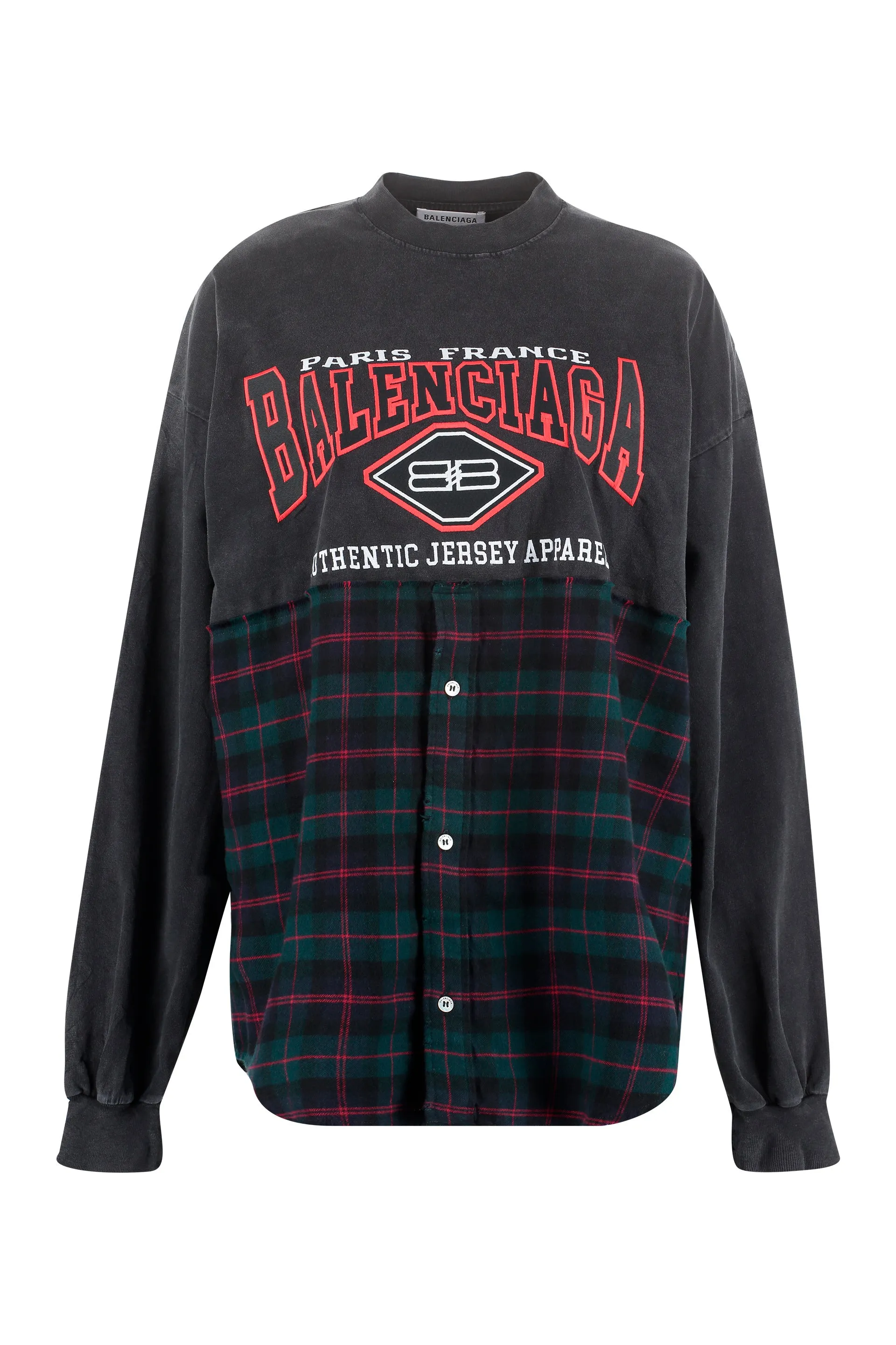 Balenciaga Patched Long-Sleeved Shirt