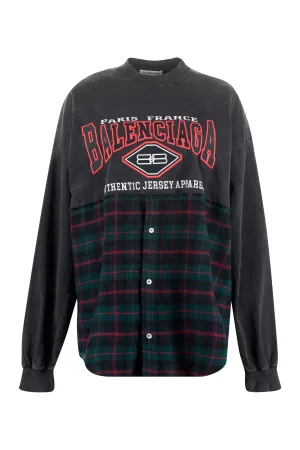 Balenciaga Patched Long-Sleeved Shirt