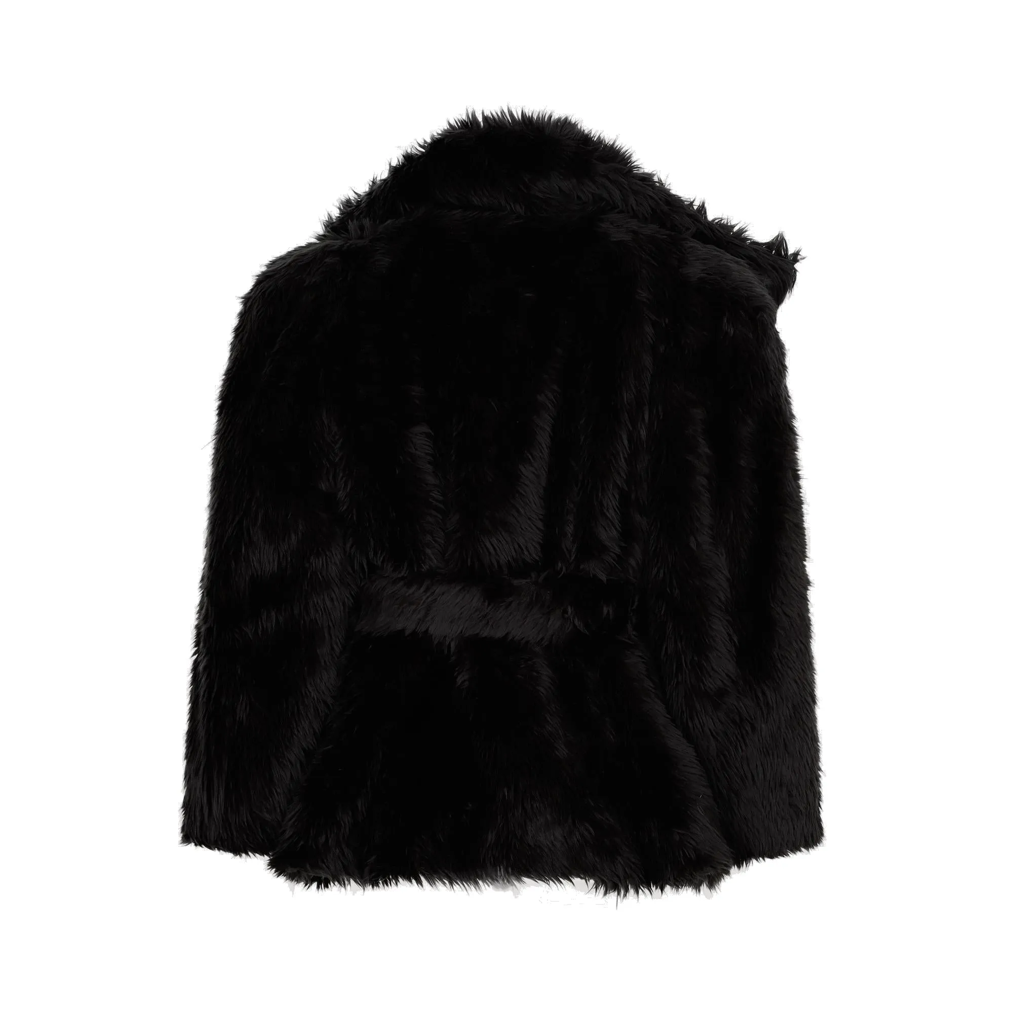Balenciaga Tie-Waisted Furry Jacket