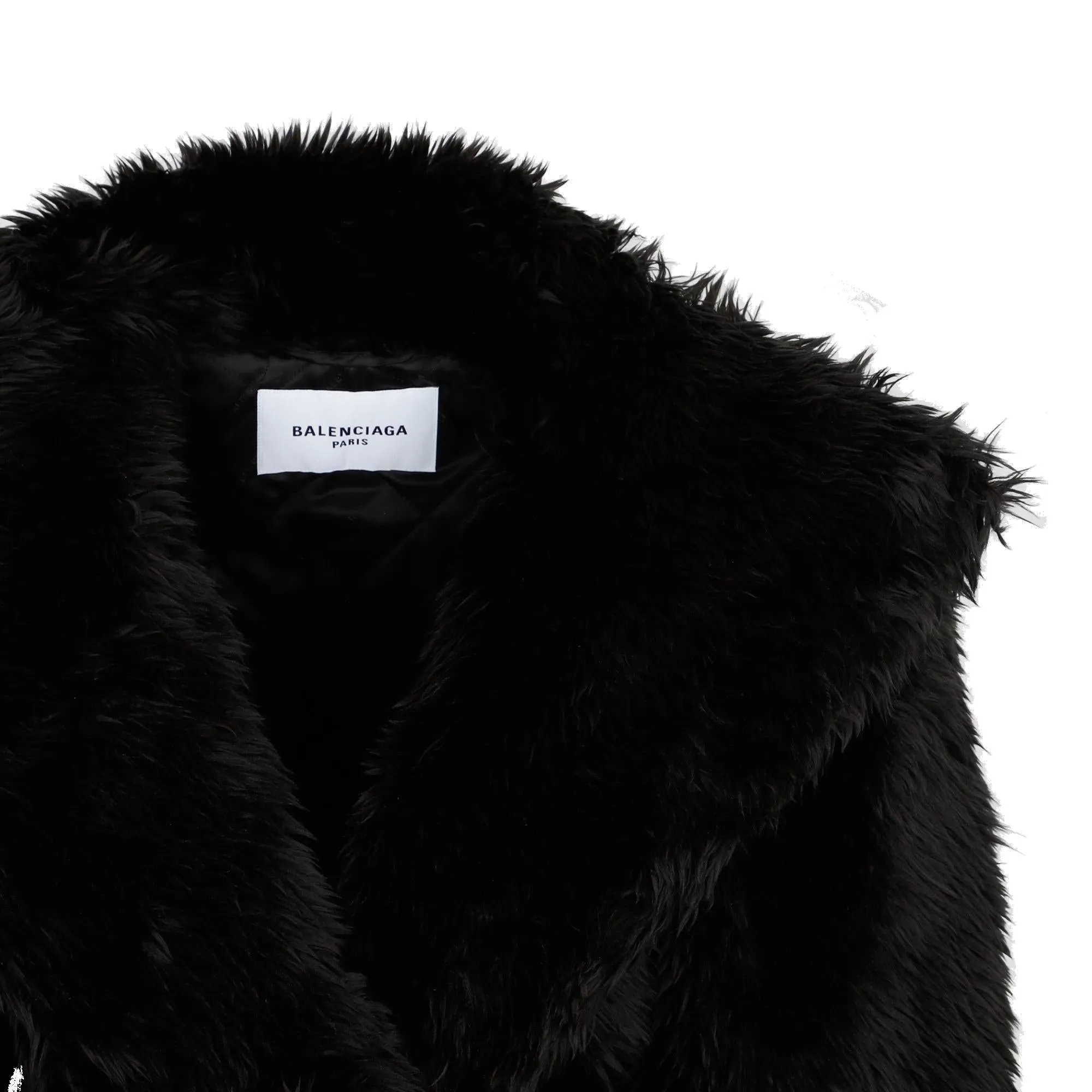 Balenciaga Tie-Waisted Furry Jacket