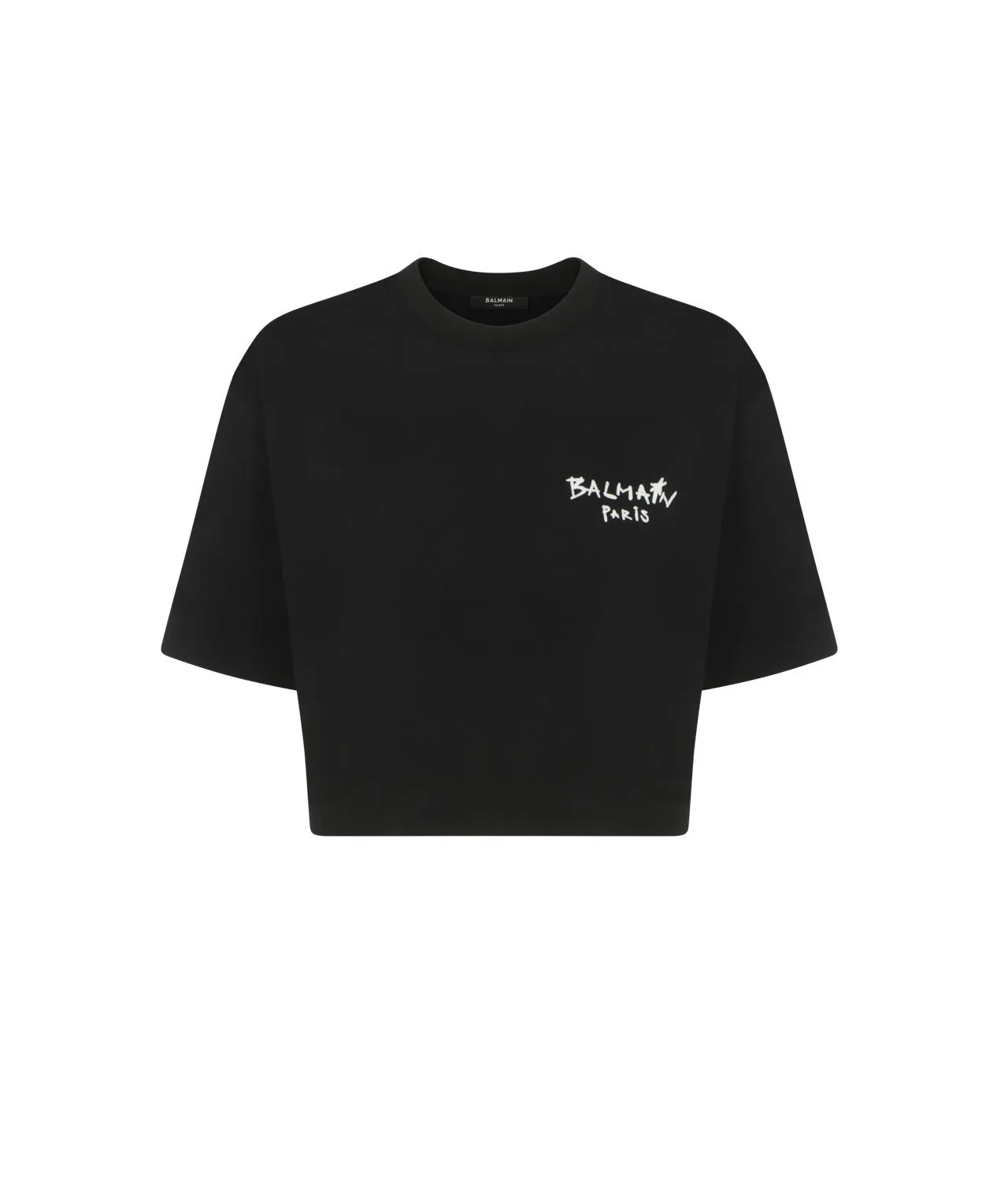 Balmain Crewneck Cropped T-Shirt
