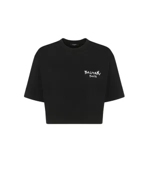 Balmain Crewneck Cropped T-Shirt