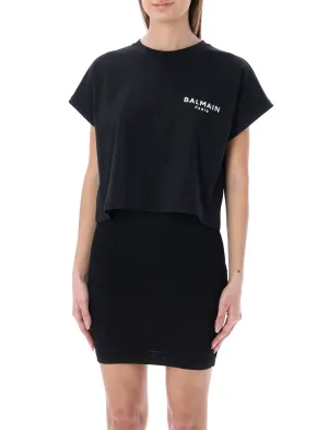 Balmain Cropped Crewneck T-Shirt