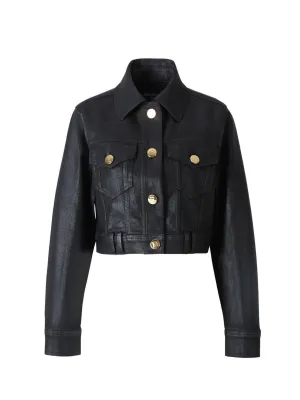 Balmain Cropped Denim Jacket