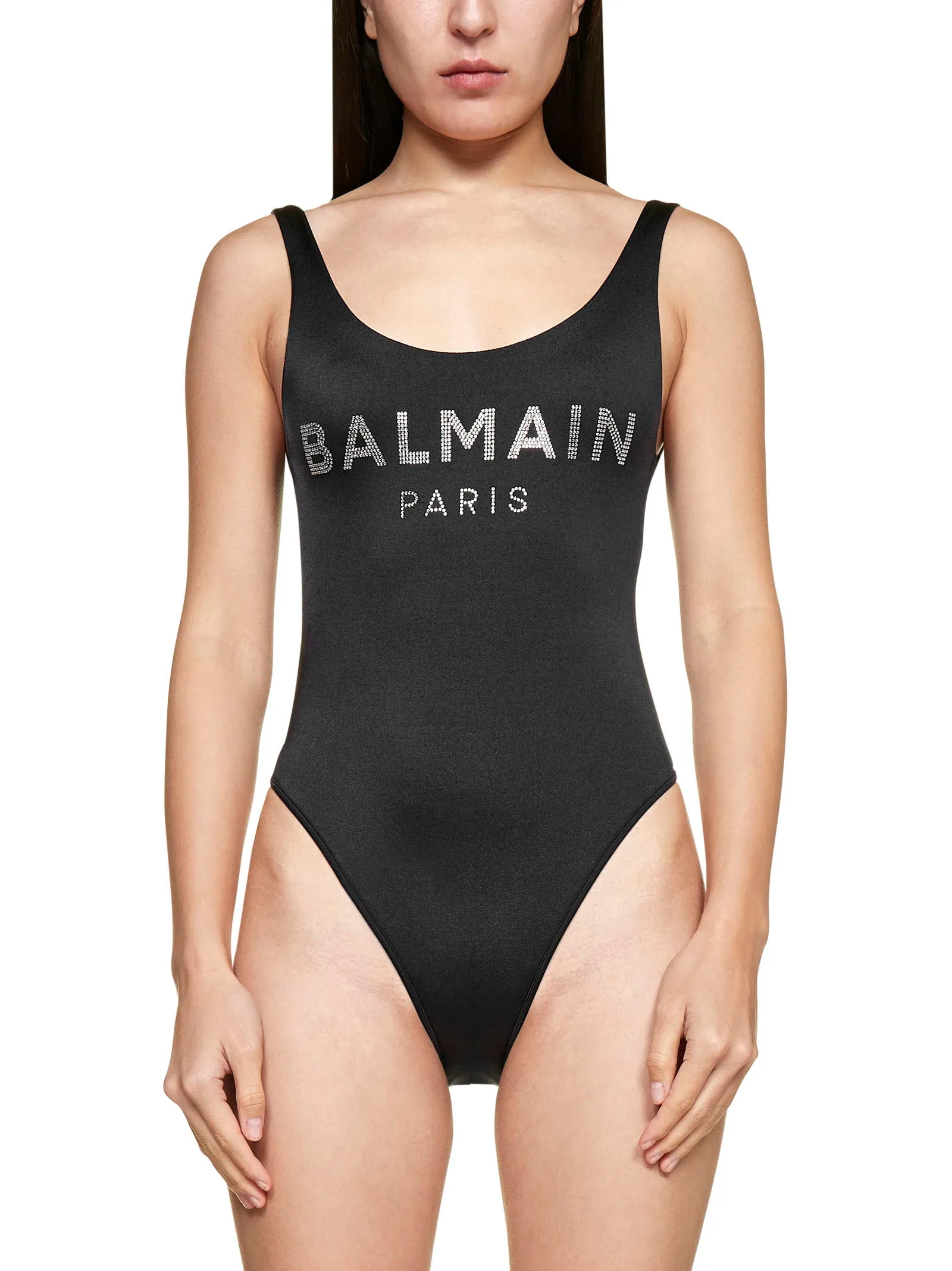 Balmain Logo Detailed Crewneck Swimsuit