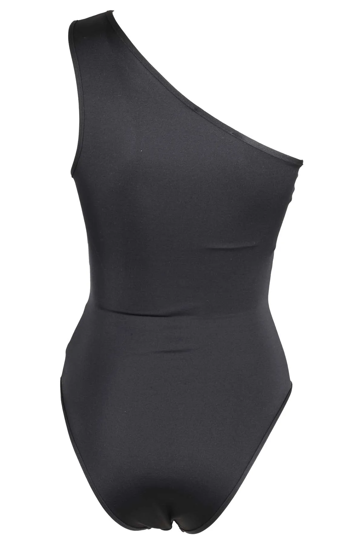 Balmain Logo Printed One-Shoulder Swimsuit