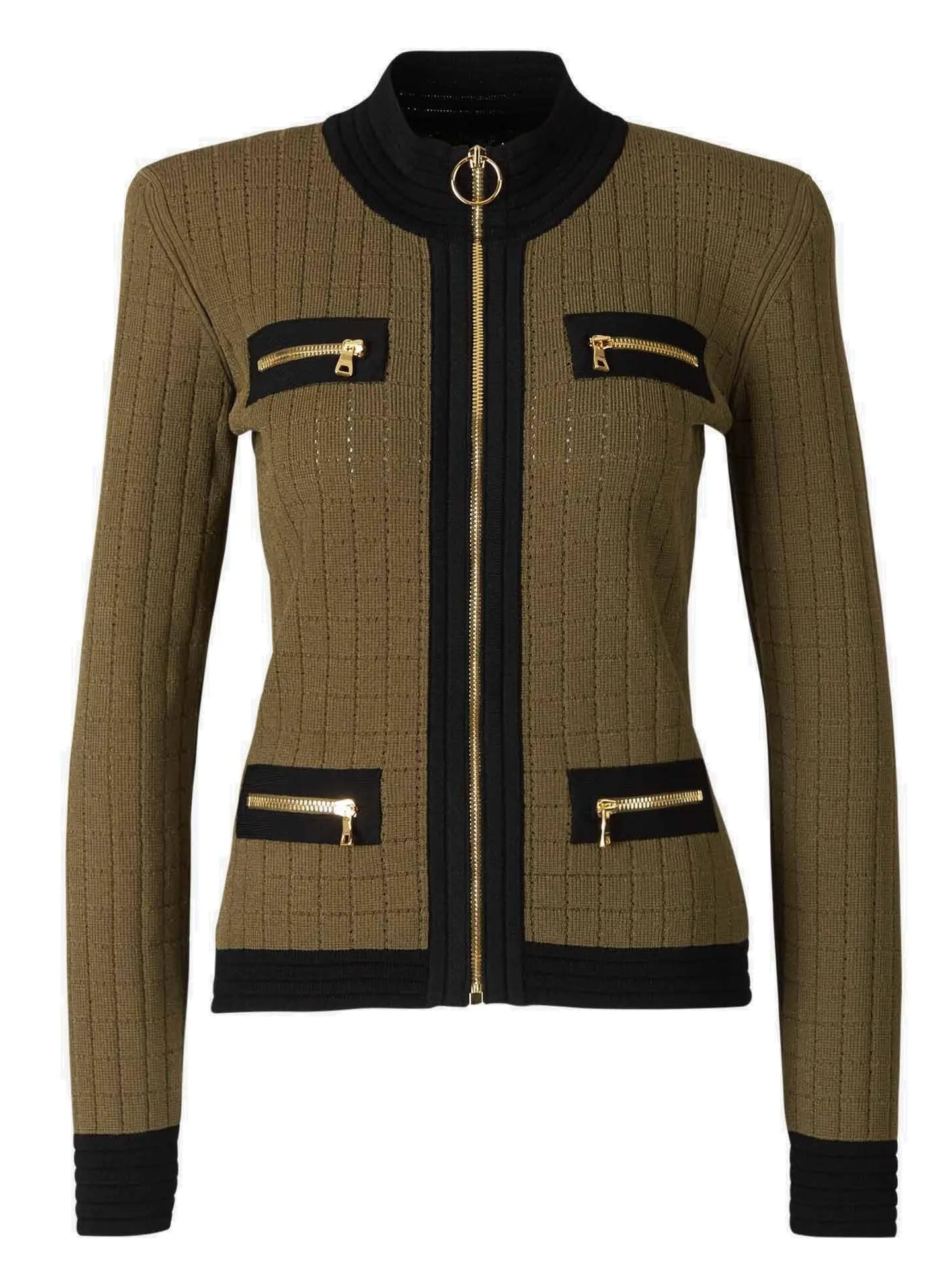 Balmain Ribbed Zip-Up Jacket