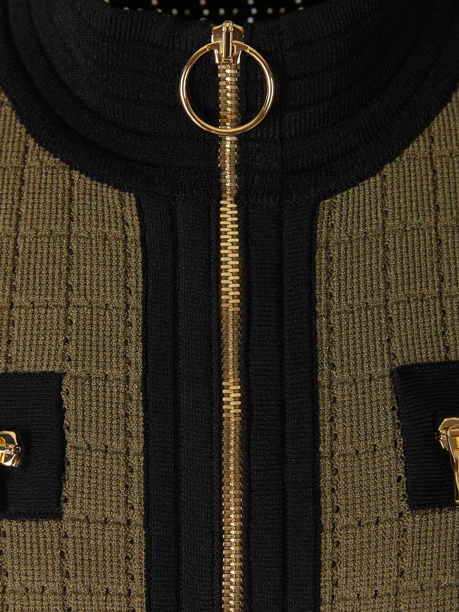 Balmain Ribbed Zip-Up Jacket