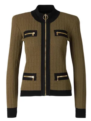 Balmain Ribbed Zip-Up Jacket