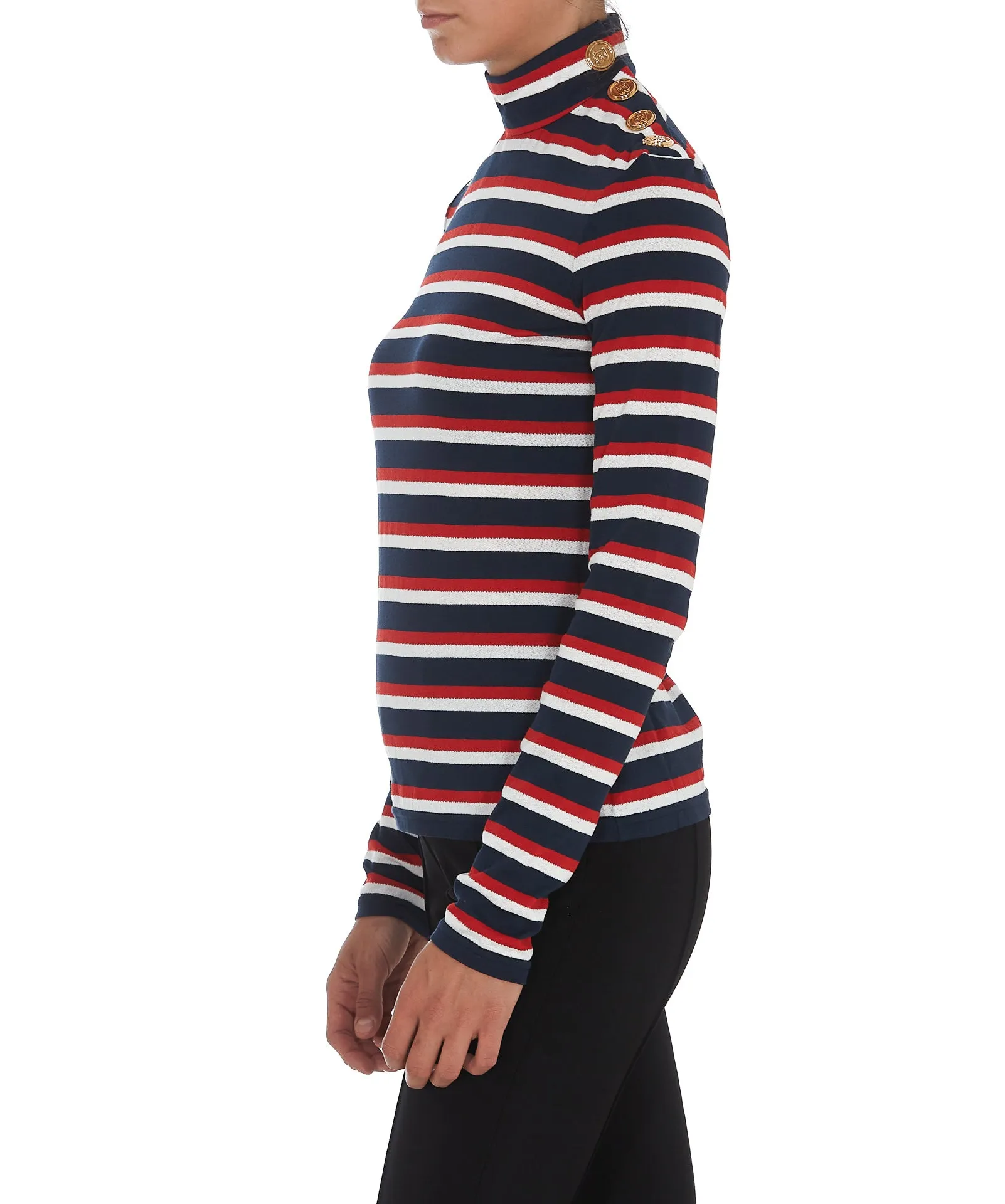 Balmain Striped Jersey T-Shirt