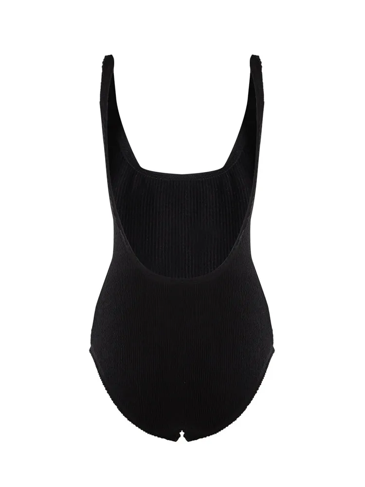 Bottega Veneta Ribbed Sleeveless Swimsuit