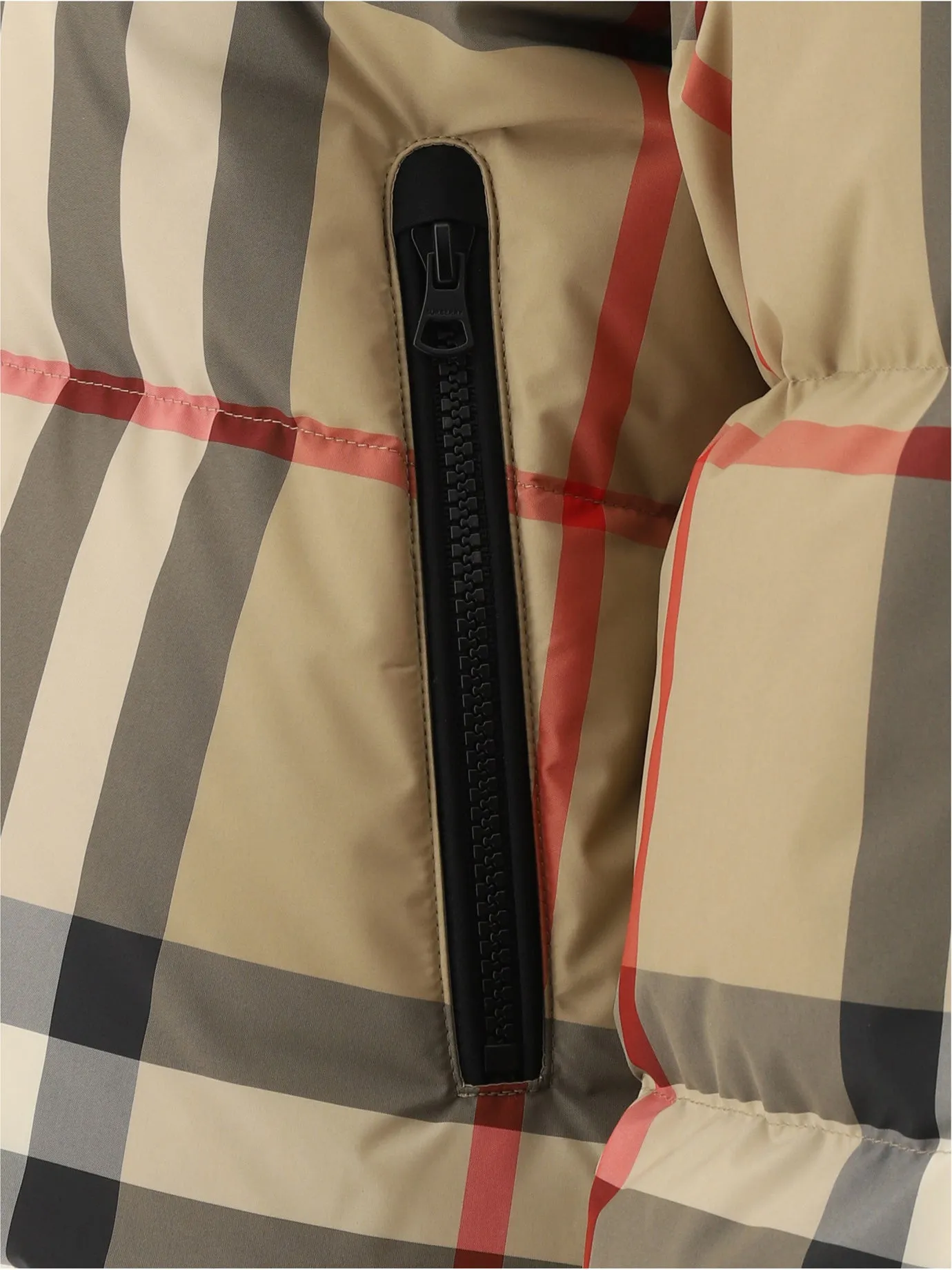 Burberry Check Cropped Puffer Jacket