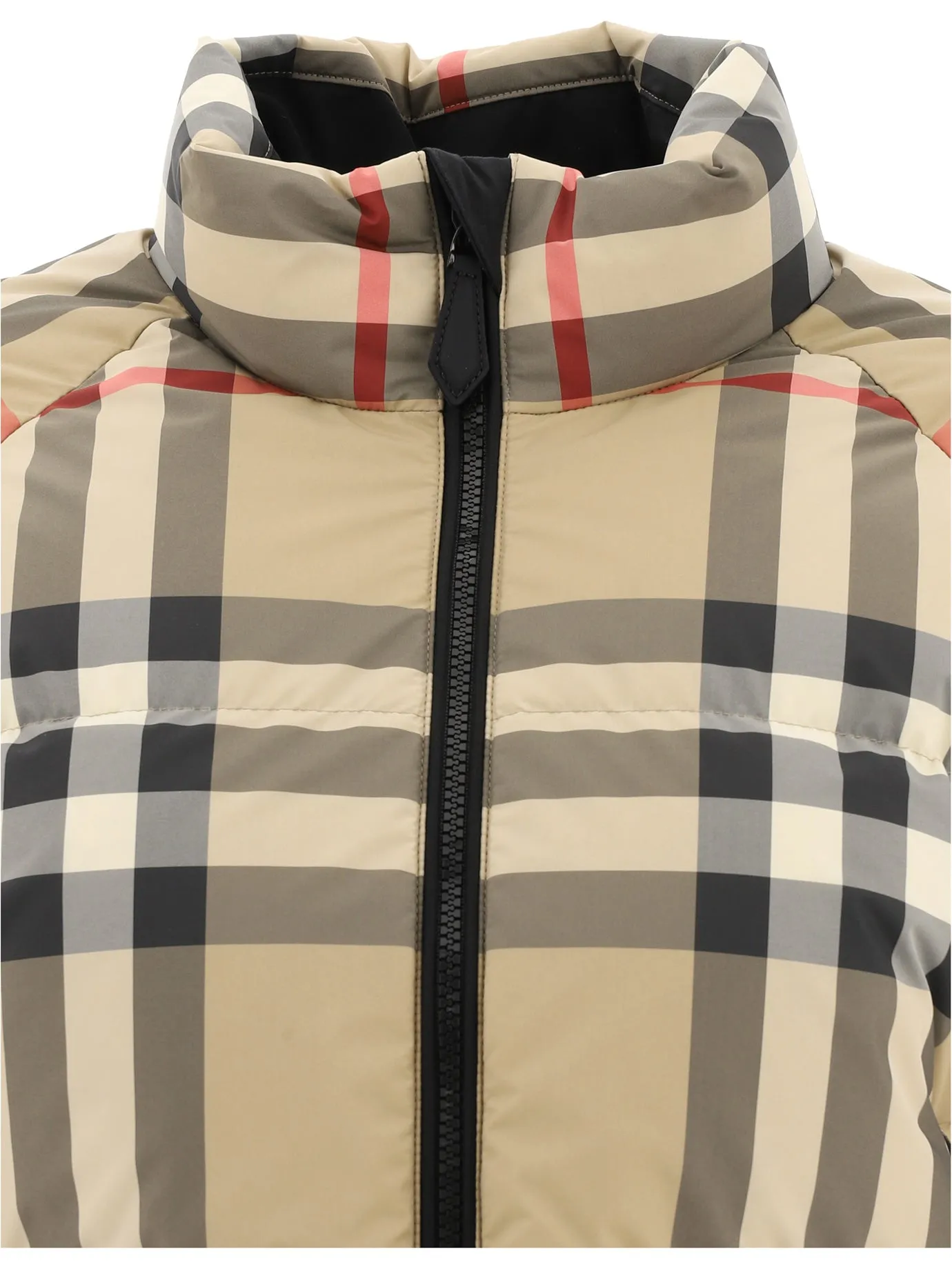 Burberry Check Cropped Puffer Jacket