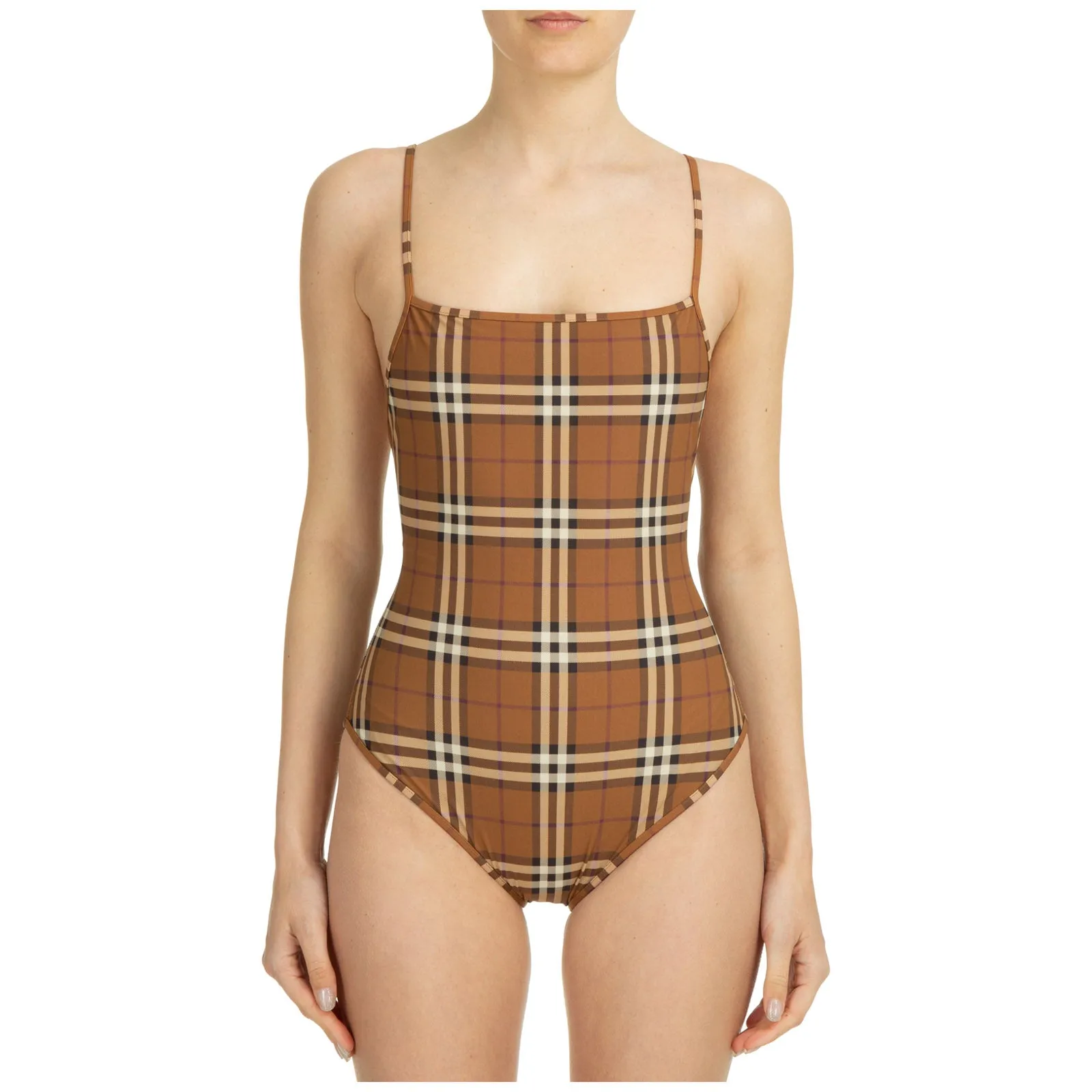 Burberry Checked One-Piece Swimsuit