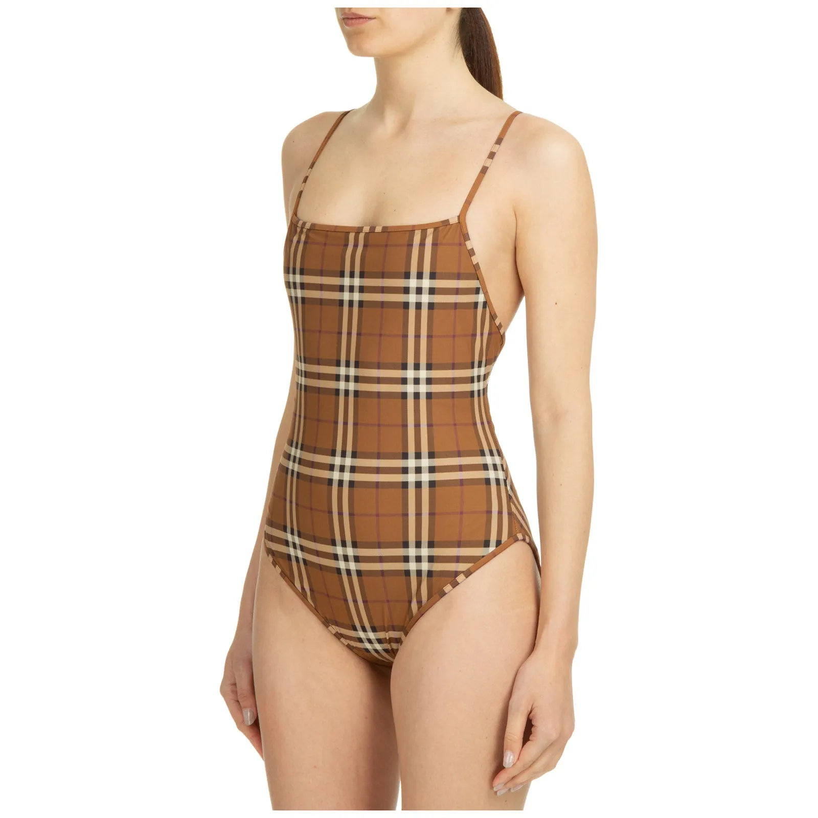 Burberry Checked One-Piece Swimsuit