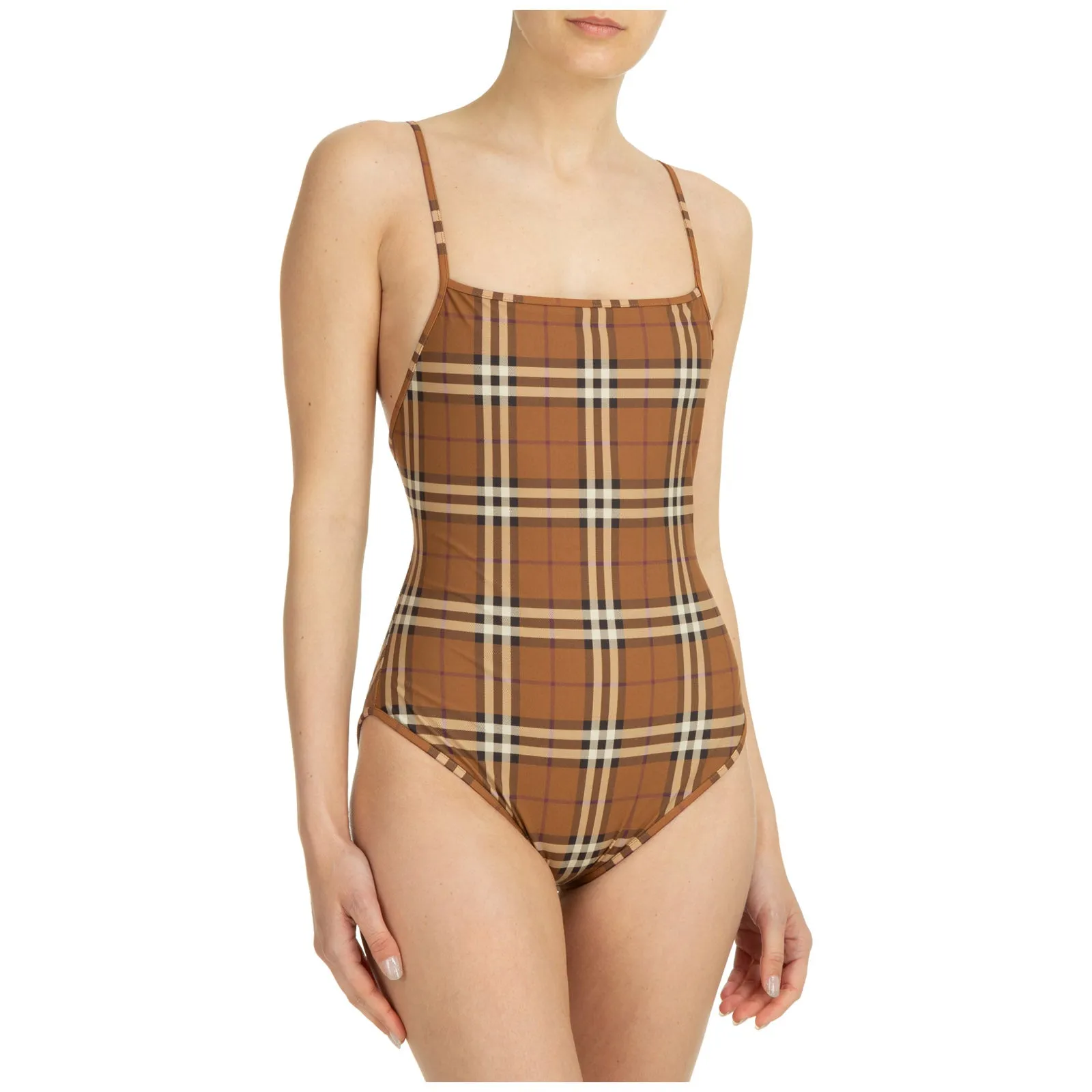 Burberry Checked One-Piece Swimsuit