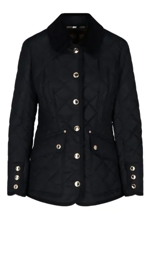 Burberry Diamond-Quilted Buttoned Jacket