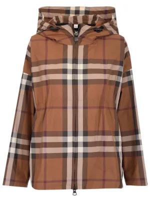 Burberry Hooded Checked Jacket
