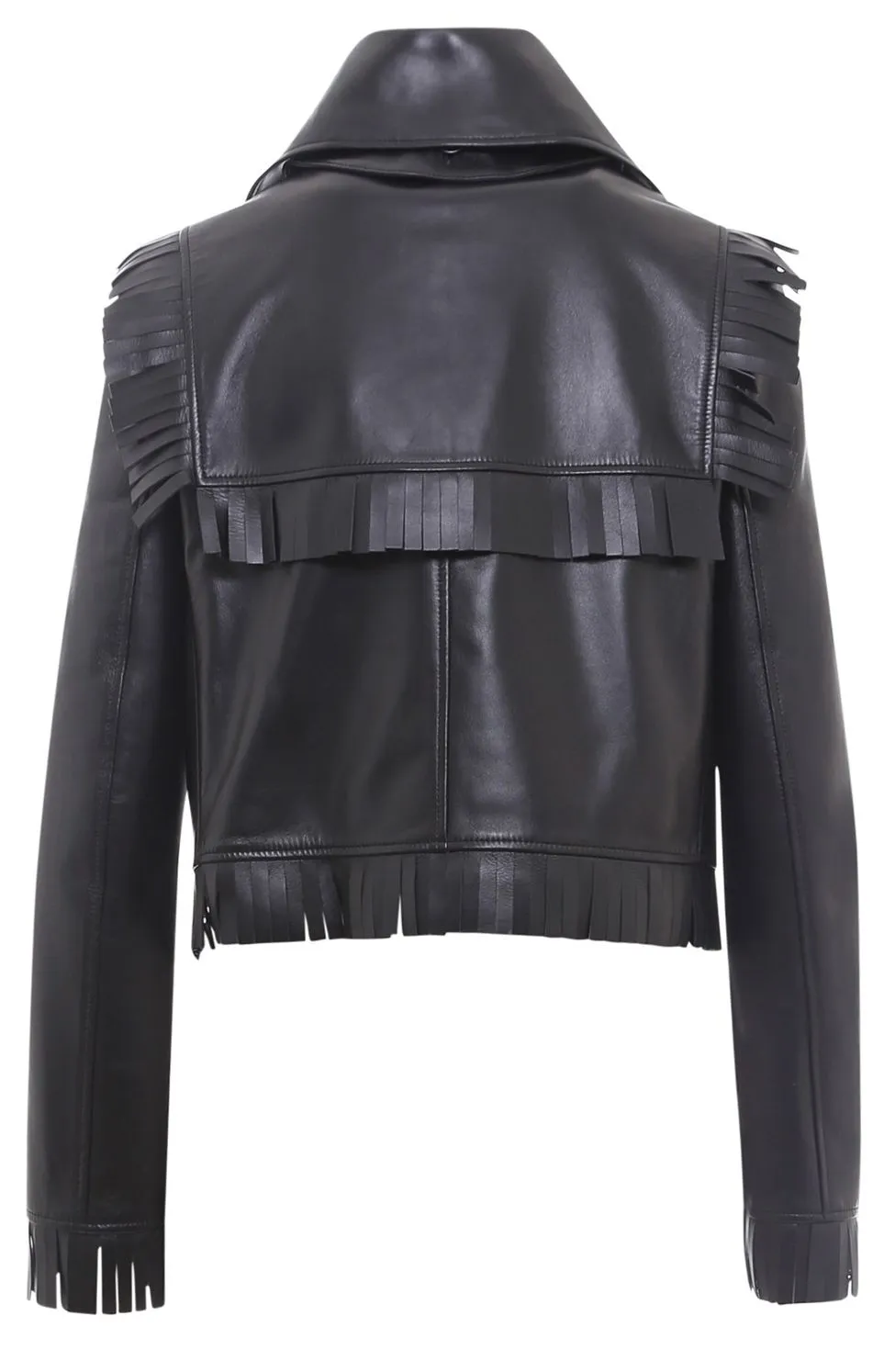 Burberry Leather Fringe Edge Jacket