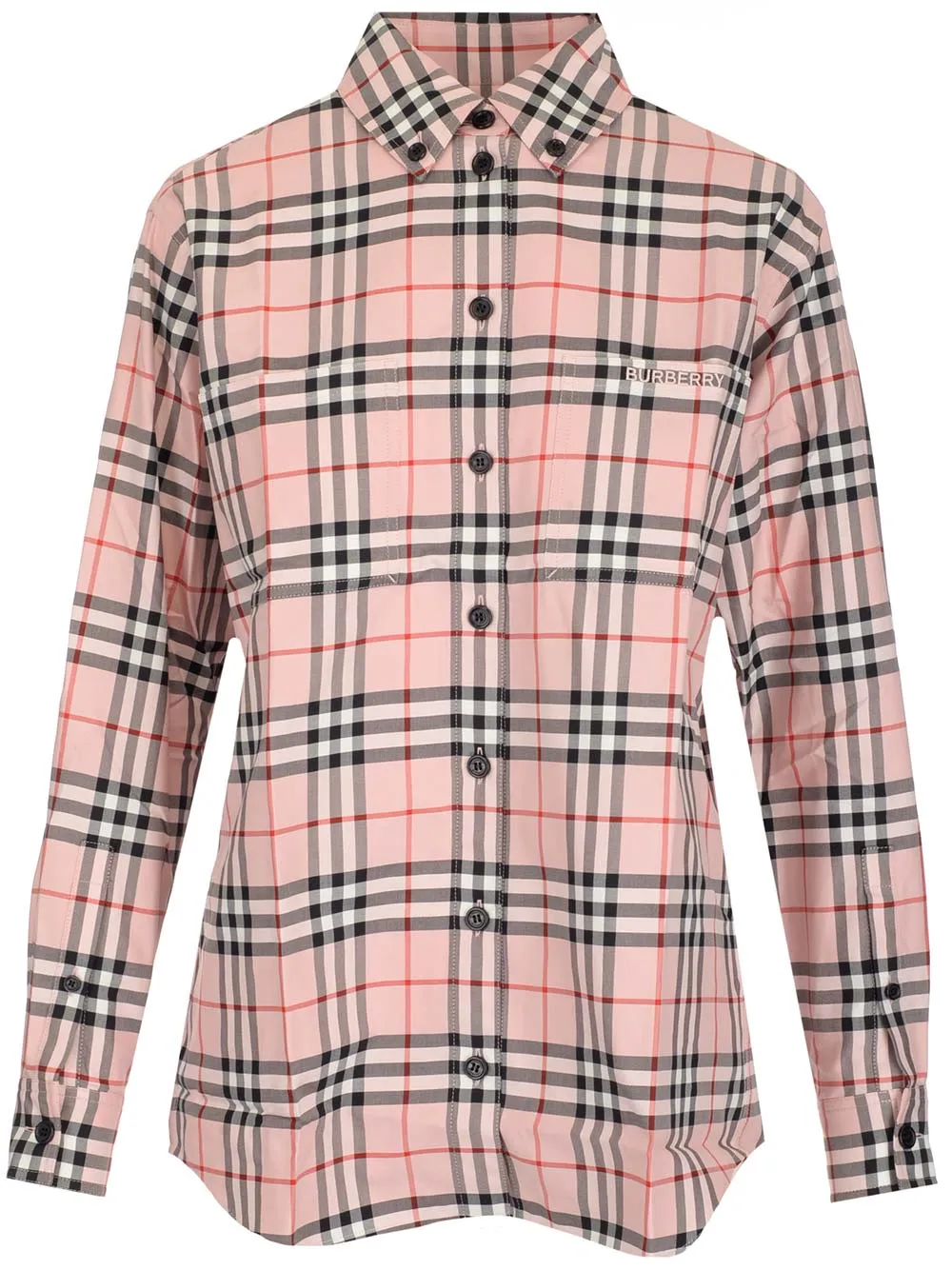 Burberry Logo Embroidered Checked Shirt