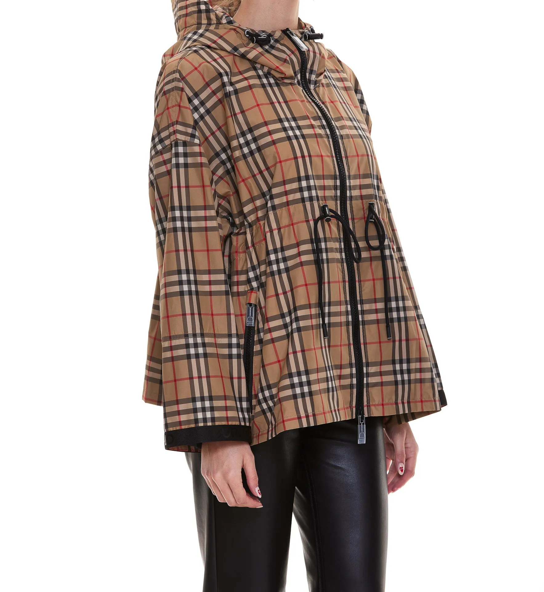 Burberry Logo Tape Hooded Jacket