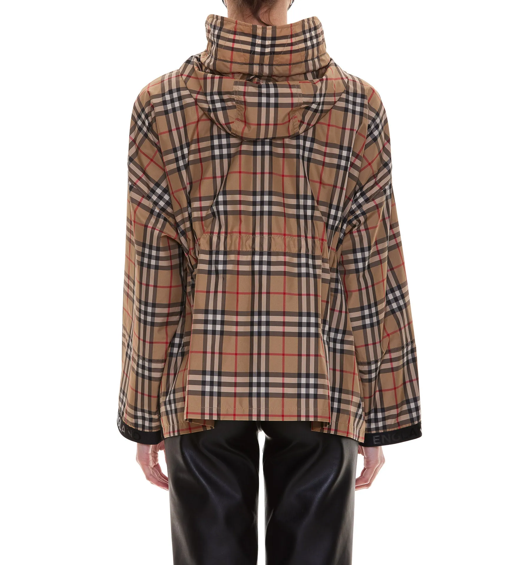 Burberry Logo Tape Hooded Jacket