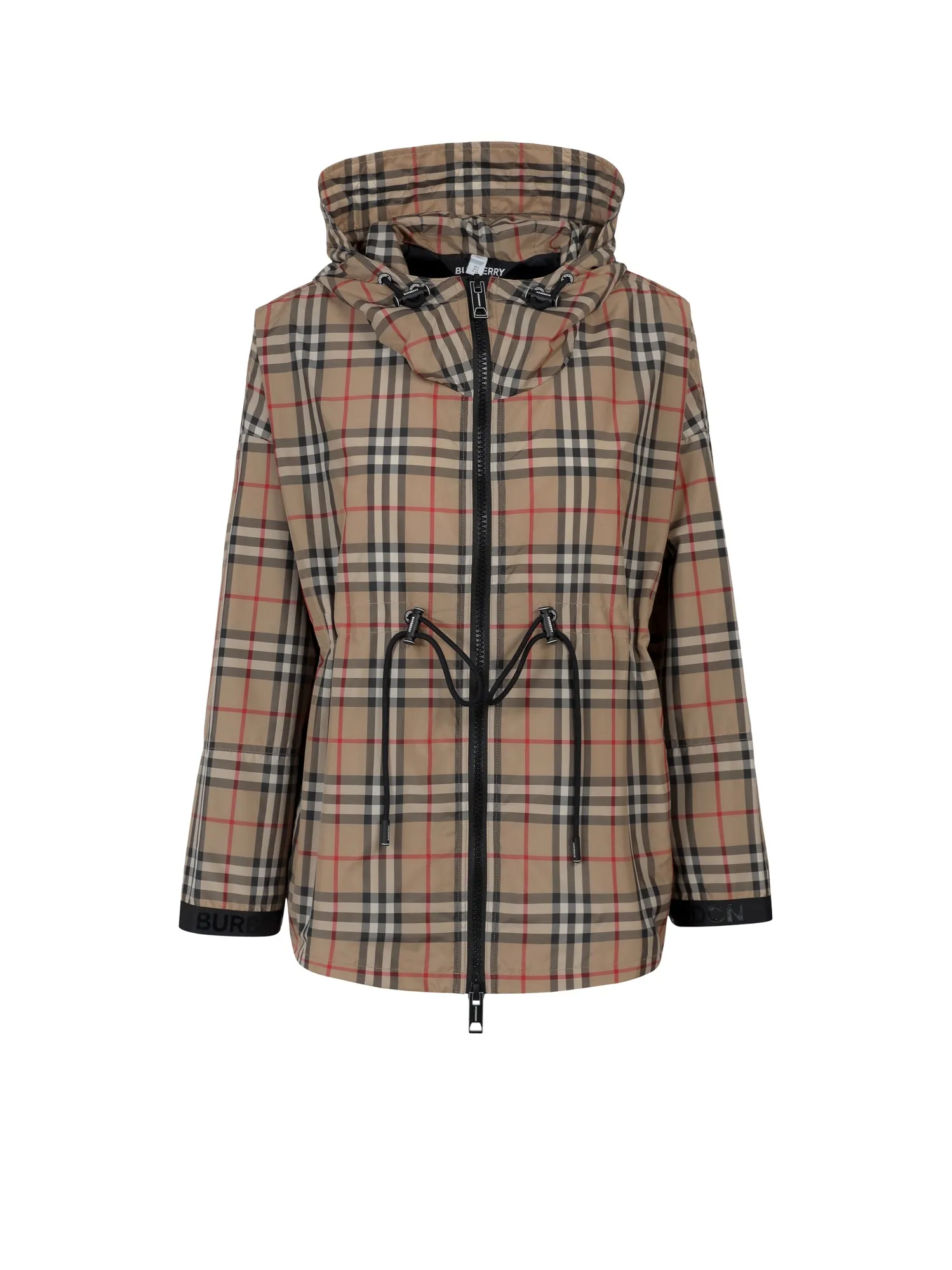 Burberry Logo Tape Hooded Jacket