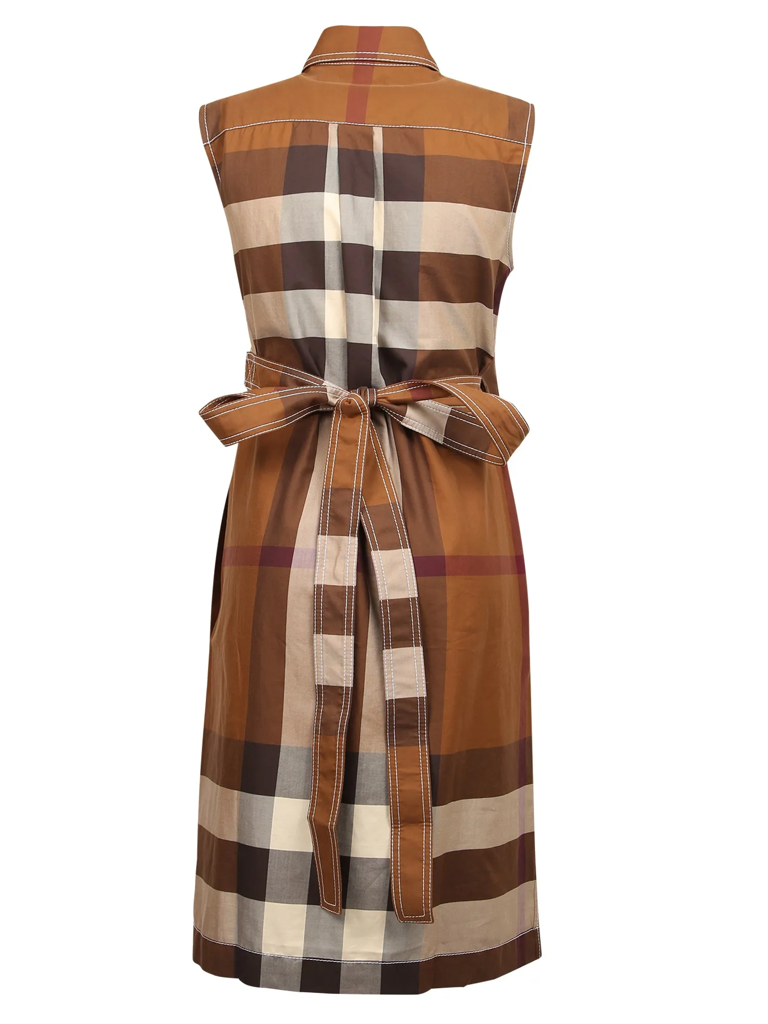 Burberry Sleeveless Check Shirt Dress