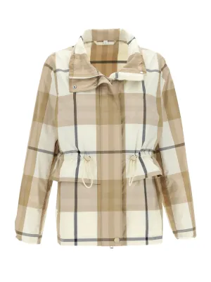BurberryChecked Drawstring-Waist Jacket