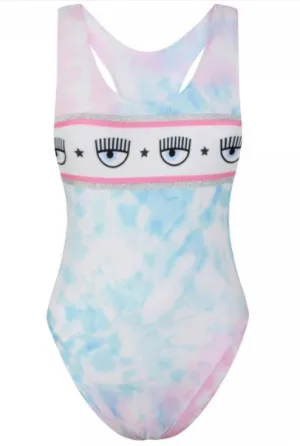 Chiara Ferragni Logo Band Tie-Dye Swimsuit