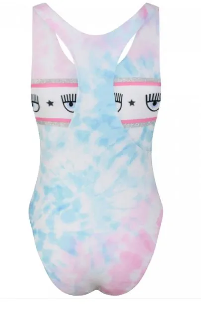 Chiara Ferragni Logo Band Tie-Dye Swimsuit