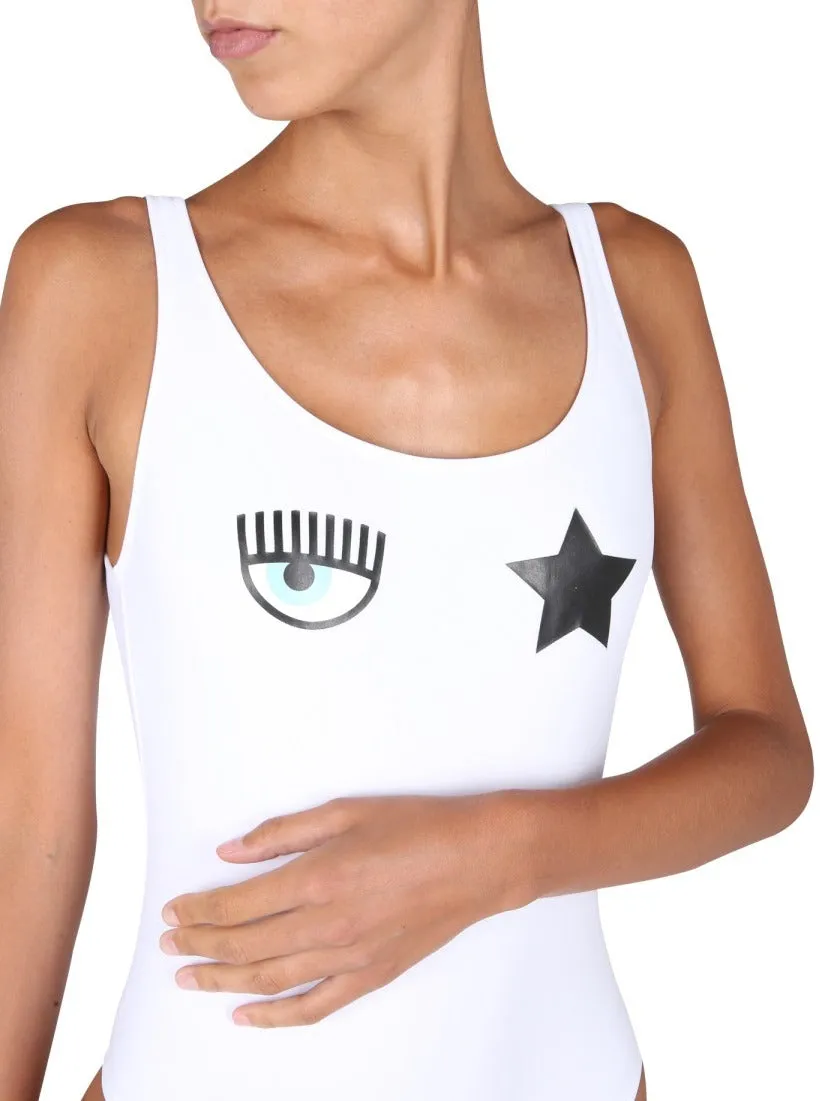 Chiara Ferragni Logo Printed One-Piece Swimsuit